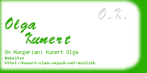 olga kunert business card